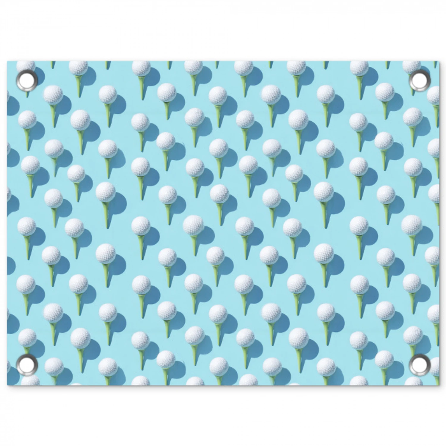 Golf - Ballen - Blauw tuinposter los doek klein 239 -3d
