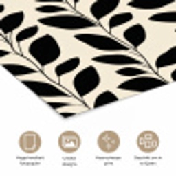 Botanisch - Dessin - Zwart - Beige poster papier klein 62 -closeup_NL