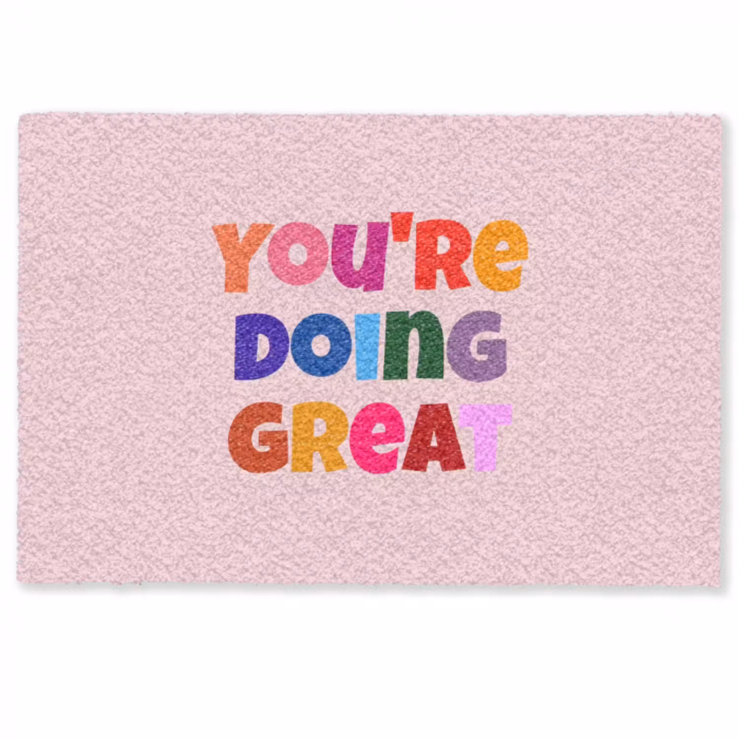 You're doing great - Roze - Kleurrijk Deurmat klein -zkaufland3d