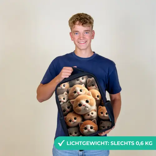 Knuffelkatjes Rugzak - Zwart middel -sfeer7_NL