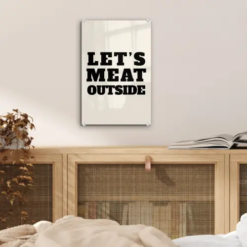 Tekst - Blokletters - Zwart - Vlees plexiglas 5mm klein -sfeer4