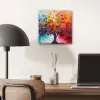 Boom - Levensboom - Kleurrijk - Abstract aluminium wit klein -sfeer5