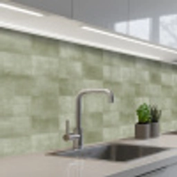 Vlakken - Rustiek - Groen keuken achterwand 2 middel 871 -3d_schuin