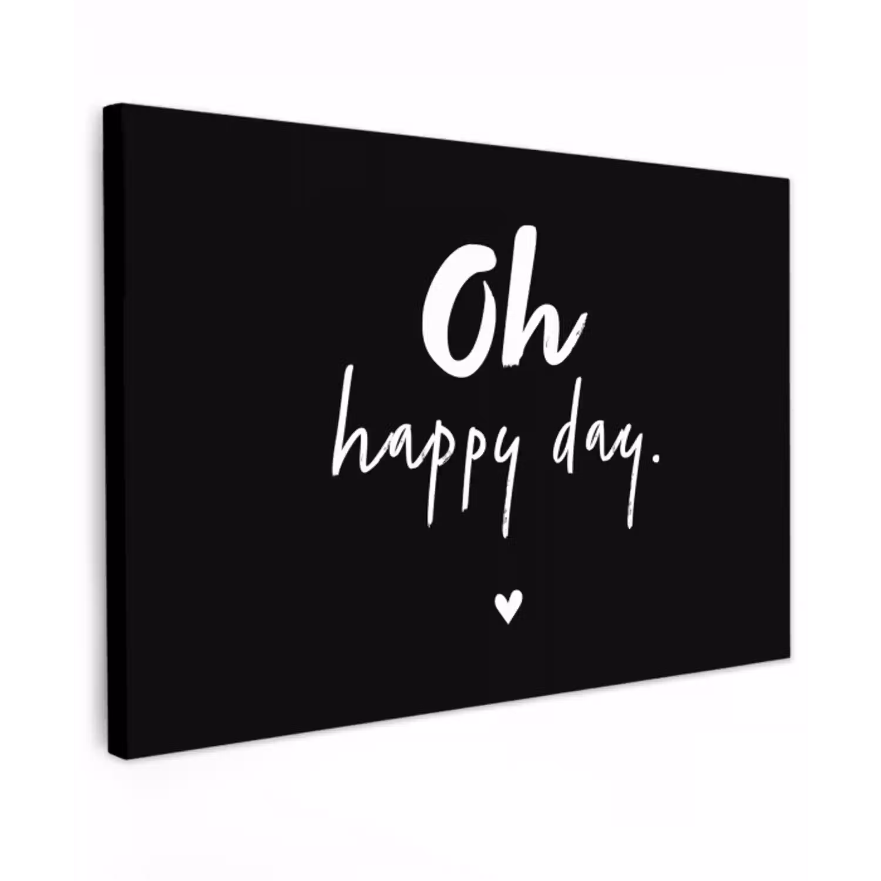 Tekst - Oh happy day - Zomer - Quotes Tuinposter op houten frame 2 cm dik klein -3d