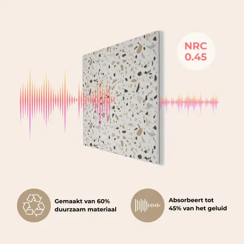 Terrazzo -  Patroon - Staal PET vilt klein 837 -USP_NL