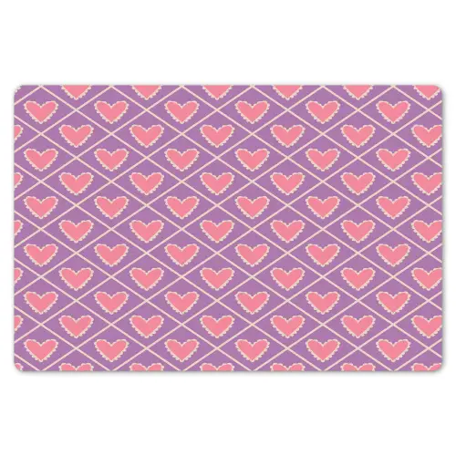 Ruit - Patroon - Paars - Hartjes Placemat vinyl groot 368 -zzsfeer1_Kitchenyeah-website