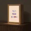 Moeder - Tekst - Hartje - Rood Light Box met kabel (Tafellamp) klein -z3d_website
