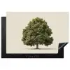 Eikenboom - Groen - Lichte achtergrond Inductie beschermer vinyl 3mm klein -3d