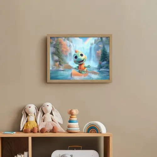 Dino - Natuur - Waterval Light Box met batterij (Wandlamp kind) middel -sfeer2_kind
