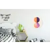 Abstract - Cirkels - Paars Wandcirkel aluminium klein -kinderkamer