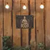 Boeddha - Mantra - Meditatie - Spiritueel - Koper tuinposter los doek klein -sfeer1
