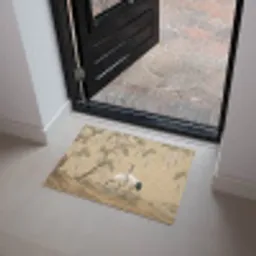 Kraanvogels - Water - Beige Deurmat klein -sfeer5