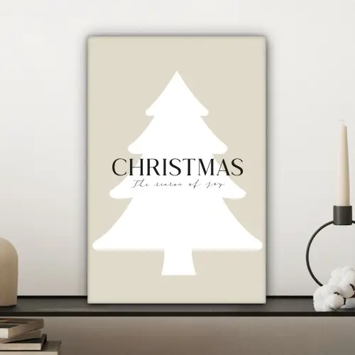 Kerstboom - Japandi - Christmas - Beige canvas 2cm klein -sfeer6