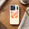 Oranje - Vlinder - Minimalistisch Telefoonhoesje iPhone 17 Pro klein -sfeer1