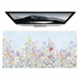 Weidebloemen - Illustratie - Kleurrijk Muismat XXL klein -zzz3d