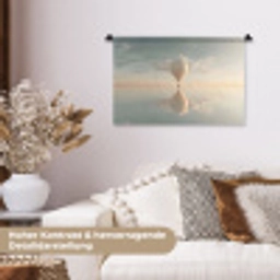 Luchtballon - Wolken - Water - Blauw Wandkleed katoen klein -tsfeer1_DE