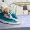 Krokodil - Leer - Pastel - Blauw Wandkleed katoen klein 269 -sfeer9