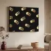 Macarons - Patroon - Goud - Zwart Textielframe zwart klein -sfeer3