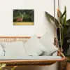 Hert - Gewei - Gras - Natuur - Dieren - Groen tuinposter los doek klein -sfeer7