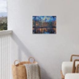 Grachten Amsterdam - Huizen - Stad - Kleurrijk tuinposter los doek klein -sfeer8