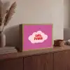 Girl power - Wolk - Roze Light Box met batterij (Wandlamp) middel -sfeer2