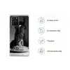 Paard - Bord - Pasta - Tafelkleed - Zwart Wit - Dieren Telefoonhoesje Samsung Galaxy S10 Lite klein -specsS10Lite