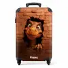Dino met brede lach in bakstenen muur NBS - Handbagage koffer - Kinderen Unisex middel -productfoto_recht