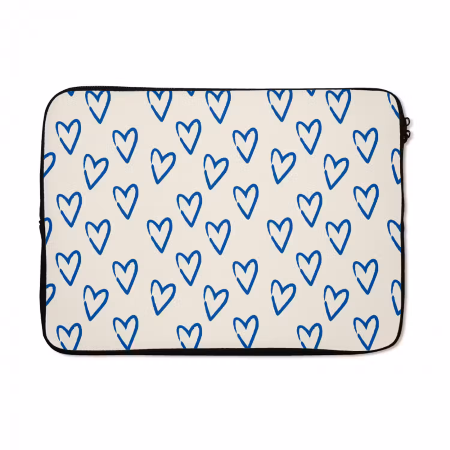 Laptop hülle - Herzmuster - Blau - Beige - Liebe