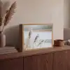 Riet - Meer - Winter - Natuur - Sneeuw - Beige Light Box met batterij (Wandlamp) middel -sfeer2