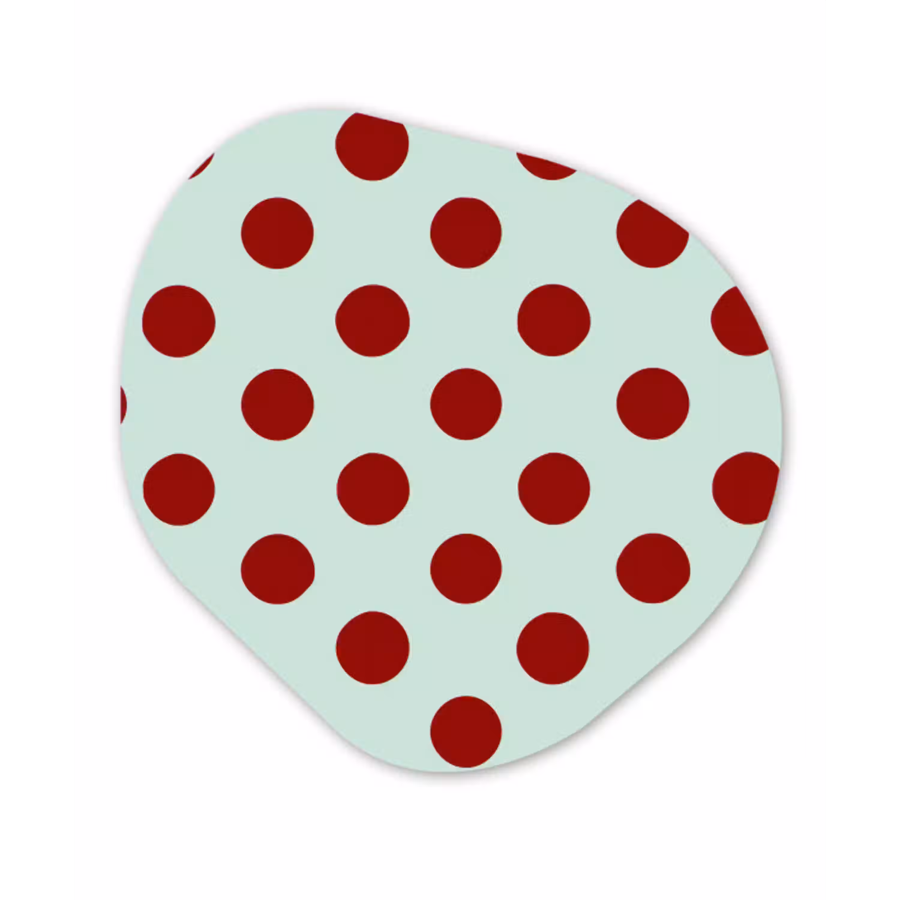 Polka - Dots - Rood Wandcirkel Organisch Forex 3mm klein 629 -3d