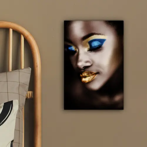 Black and Gold - Vrouw - Make up canvas 2cm klein -sfeer3