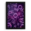 Paars - Bubbels - Schuim fotolijst zwart zonder passe partout klein -3d