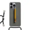 Potlood - Schilderij - Geel Hoesje iPhone 16 Pro Max met koord klein -3d