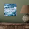Golven - Oceaan - Blauw aluminium wit klein -sfeer2