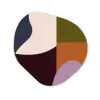 Vormen - Abstract - Kleuren - Vierkant Wandcirkel Organisch Forex 3mm klein -3d