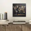 Wereldkaart - Stenen - Realistisch aluminium wit klein -sfeer1