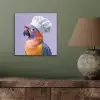 Papegaai - Koksmuts - Paars - Cute aluminium wit klein -sfeer2