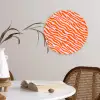 Strepen - Dynamisch - Oranje Wandcirkel kunststof plaat 5mm dik klein 188 -sfeer4