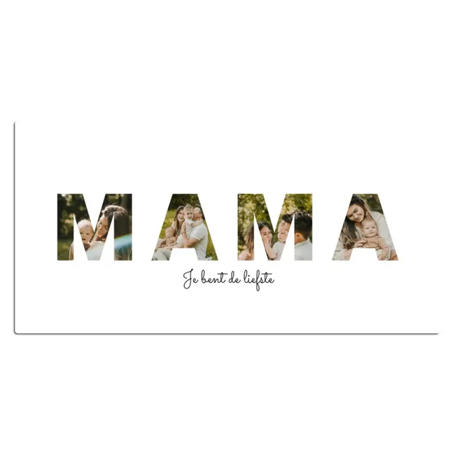 Gepersonaliseerde bureau onderlegger - Mama - Lettercollage