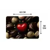 Macarons - Rood - Hart Placemat vinyl groot -specs