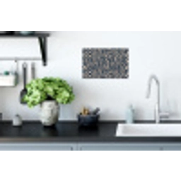 Zebra - Patroon - Blauw - Beige Muursticker klein 286 -keuken