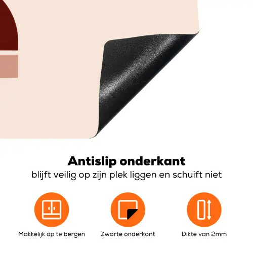 Zandloper - Symmetrisch - Rood - Paars Inductie beschermer vinyl 3mm klein -zzzzzzz-td-onderkant