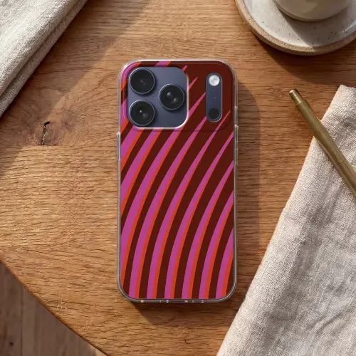 Lijnen - Rood - Beweging Telefoonhoesje iPhone 17 Pro klein -sfeer1