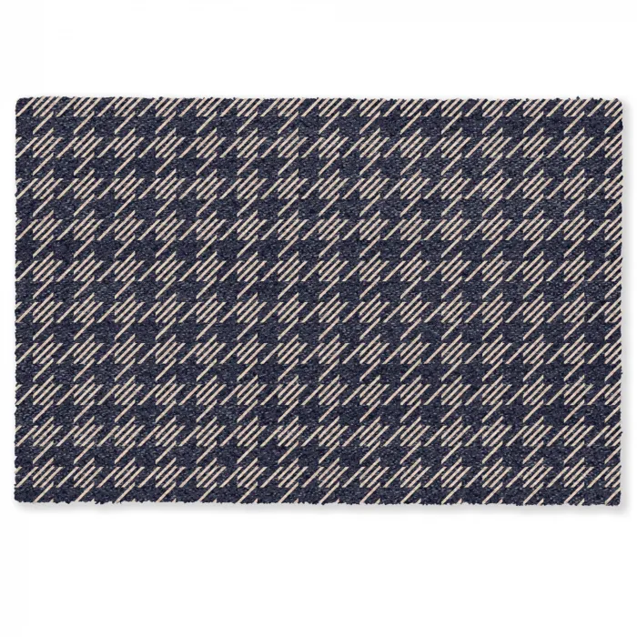 Plaid - Patroon - Ruit - Blauw Deurmat klein 898 -zkaufland3d