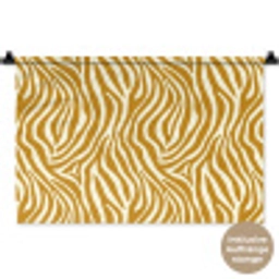 Zebra - Klassiek - Oker - Geel Wandkleed katoen klein 269 -t3d_DE