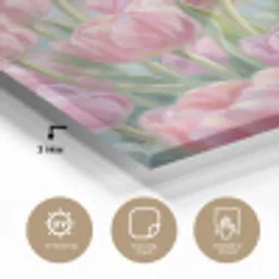 Tulpen - Veld - Lente - Roze plexiglas 5mm klein -sfeer2