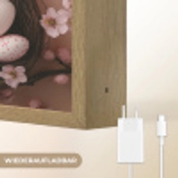 Roze - Bloesems - Eieren Light Box met batterij (Wandlamp) middel -USP_websiteoplaadbaarDE