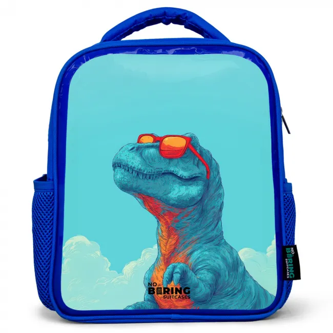 Kids' Backpacks Blue -. Dino - Sunglasses - Blue