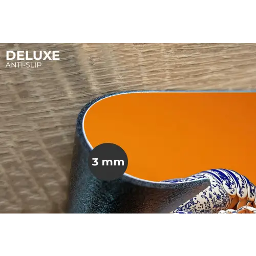 Kreeft - Delftsblauw - Schild - Stoer - Oranje Placemat vinyl groot -closeup