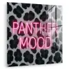 Panterprint - Zwart - Neonletters - Roze plexiglas 5mm klein -zzzproduct_nieuw